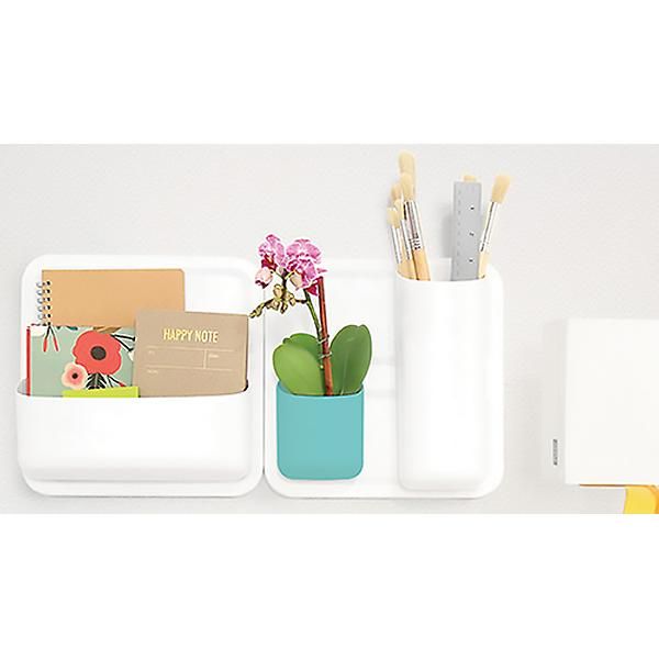 Perch Bigger Biggy Magnetic Container White | The Container Store