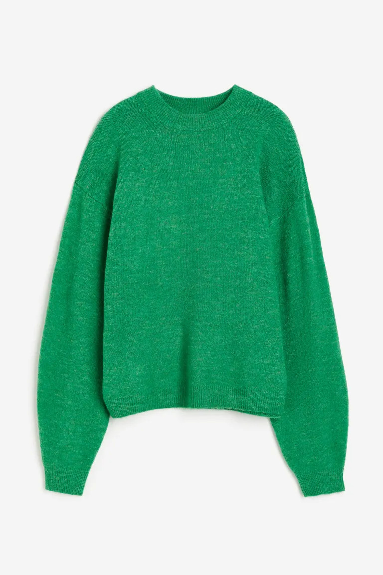 Knit Sweater - Light beige/black striped - Ladies | H&M US | H&M (US + CA)