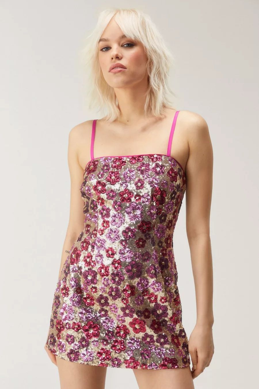 Floral Sequin Mini Dress | Nasty Gal US