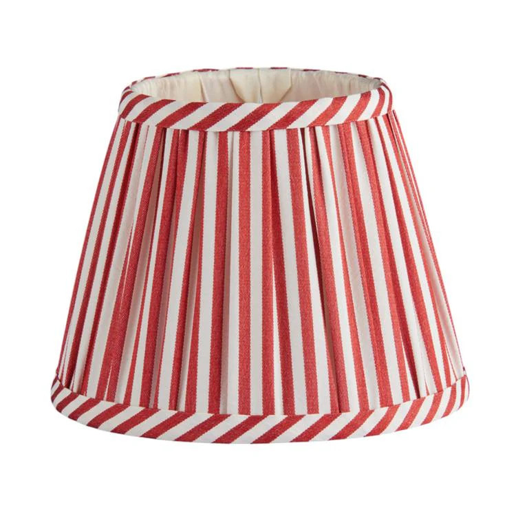 Red Striped Lampshade - Red & White Pleated Lampshade | Addison Ross US