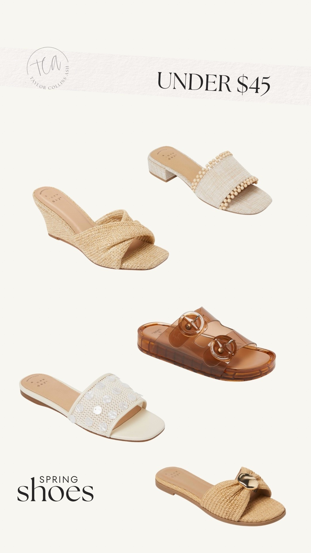 Fabulous spring and vacation sandals that are all under $45! @Target 

Jelly slides, vacation sandals

#LTKSeasonal #LTKSwim #LTKSaleAlert