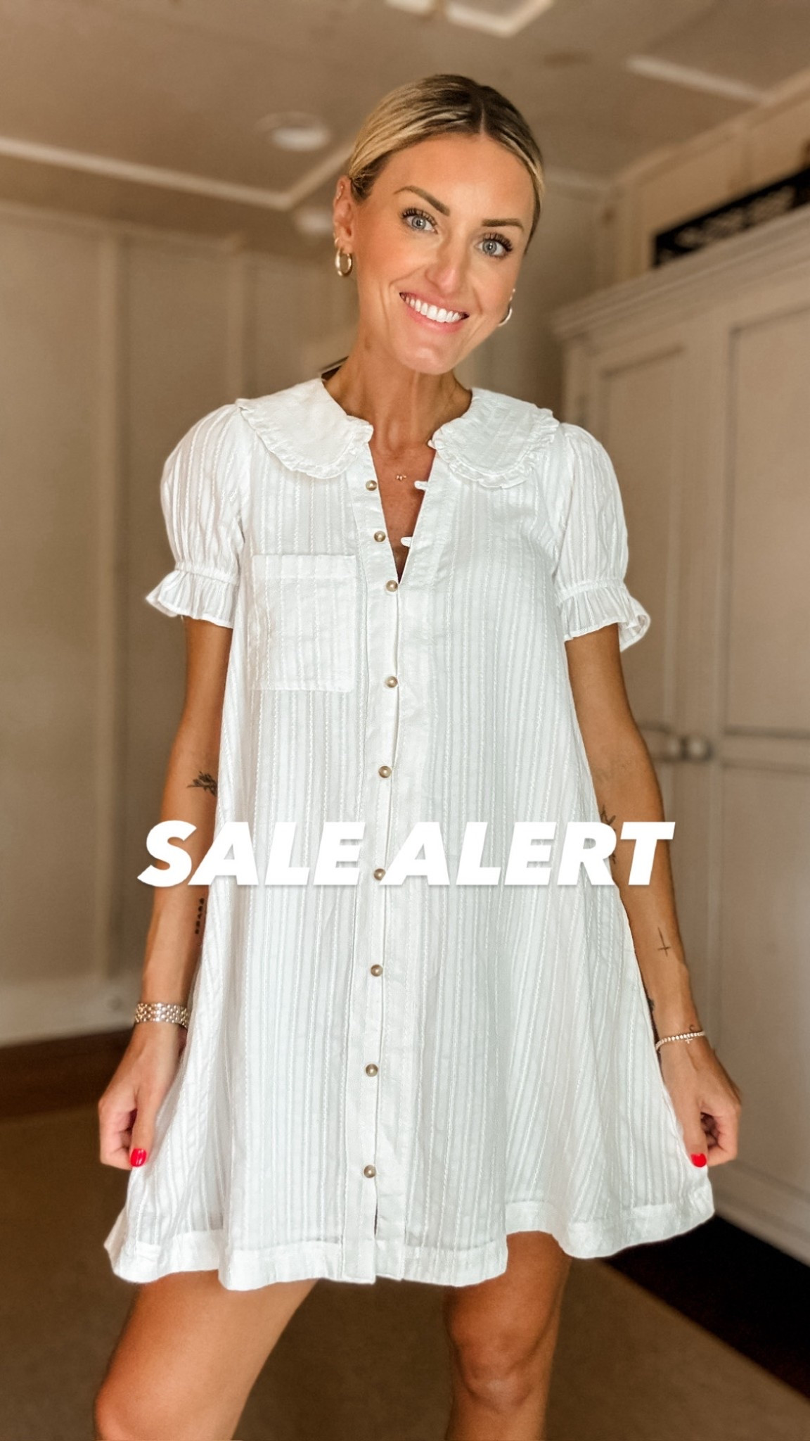 This dress has such pretty, feminine details! So many ways you could style this! Wearing XS. Use my code LOVERLY30 for 30% off!

Loverly Grey, Anthropologie, sale alert, white dress, mini dresss

#LTKSaleAlert #LTKSeasonal