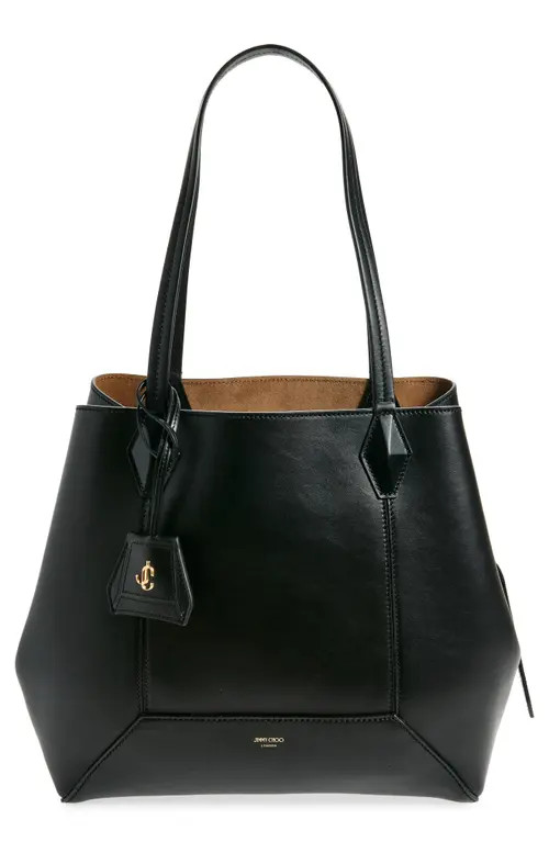 Jimmy Choo Medium Diamond Leather Tote in Black at Nordstrom | Nordstrom