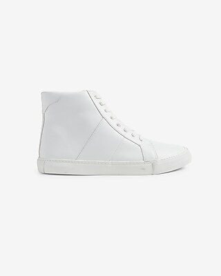 Faux Leather High Top Sneakers | Express