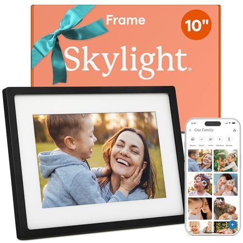 Skylight Frame – WiFi Digital Picture Frame Customer Support, Touch Screen Digital Photo Frame with Easy Setup, Photo Gifts for Parents and Grandparents - 10 Inch Black | Amazon (US)