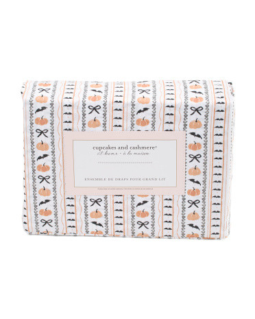 Pumpkin Party Striped Sheet Set | Polyester | Marshalls
