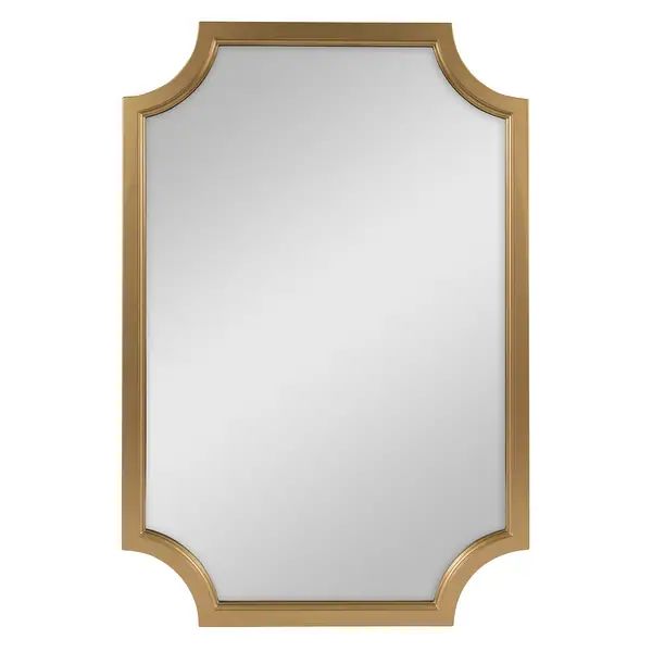 Kate and Laurel Hogan Scalloped Wood Framed Mirror - Gold - 24x36 | Bed Bath & Beyond