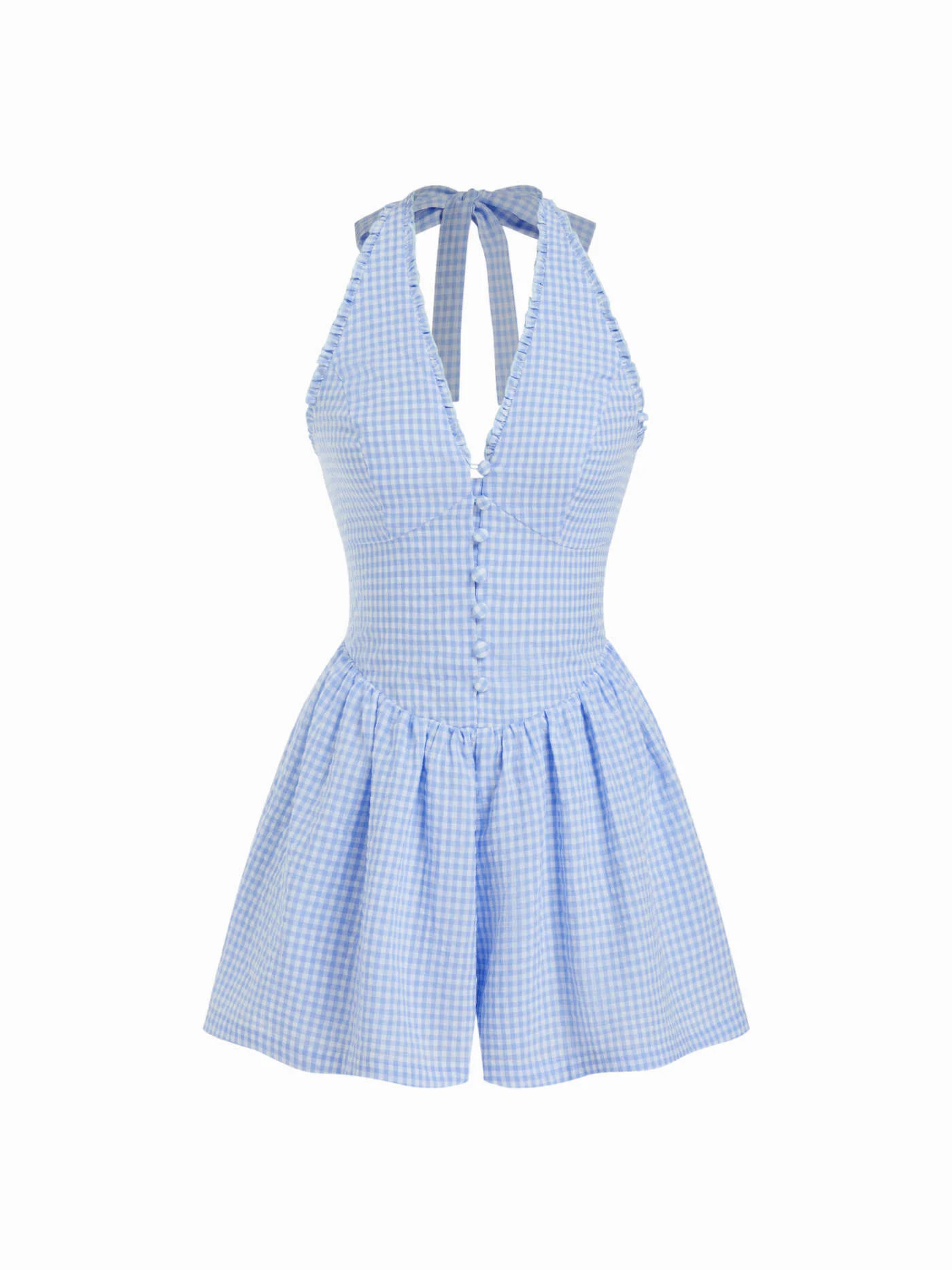 Jacquard Boat Neck Gingham Bowknot Tank Top 20,00 \u20acHot | Cider