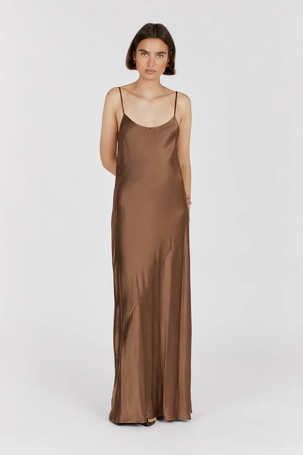 MYA COCO SATIN SLIP MAXI DRESS | DISSH