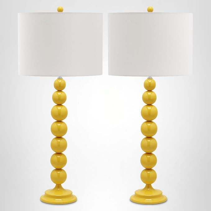 SAFAVIEH Lighting Collection Jenna Modern Contemporary Yellow Stacked Ball 32-inch Bedroom Living... | Amazon (US)