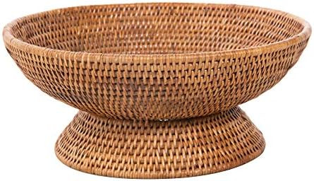 Kouboo La Jolla Rattan Fruit Bowl, Large, Honey-Brown | Amazon (US)