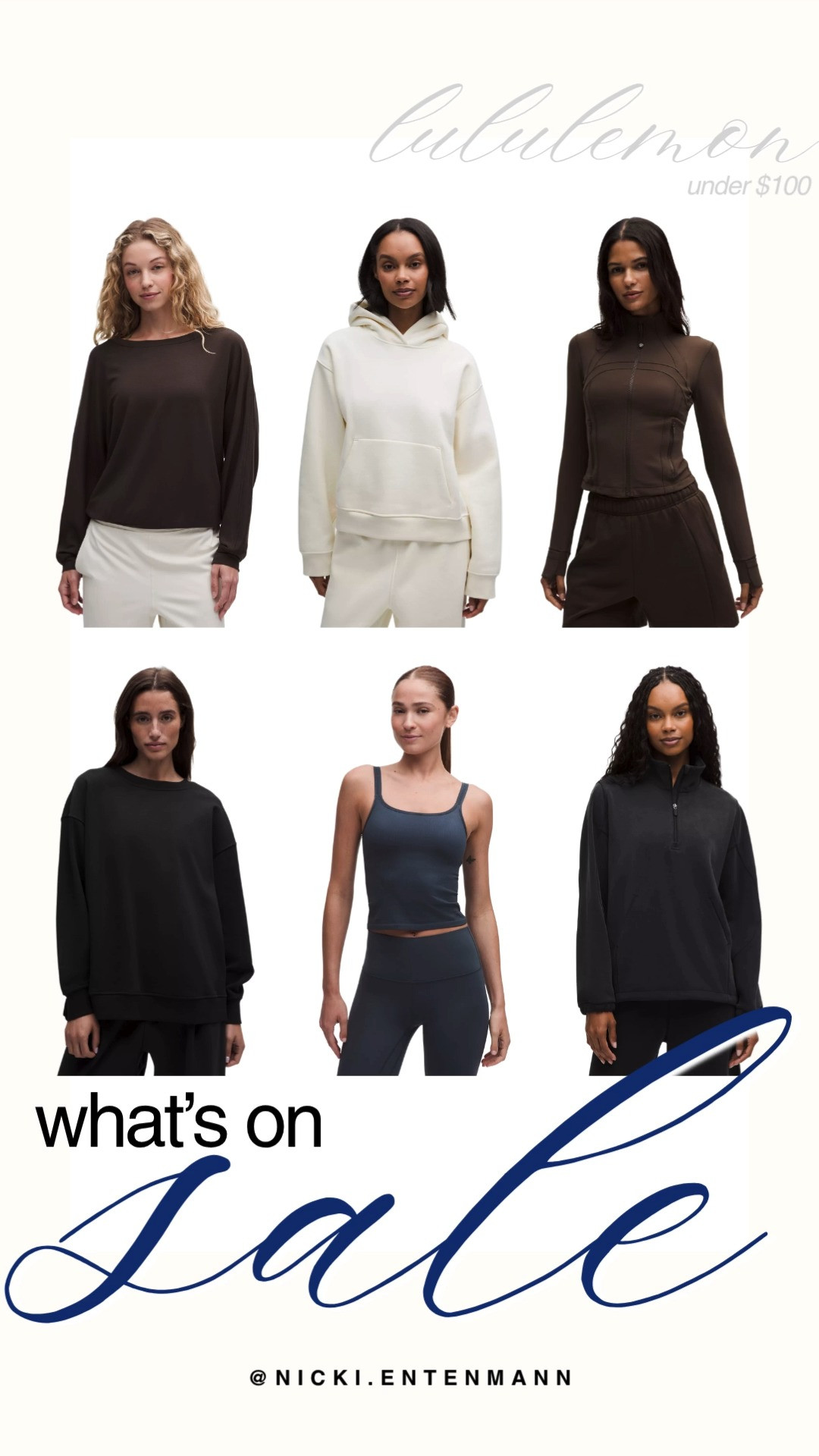 Score premium activewear and cozy layers under $100 with this curated Lululemon roundup! The edit features plush pullover hoodies, sleek full-zip jackets, relaxed crewnecks, quarter-zip fleeces, and fitted tanks in classic shades of chocolate brown, ivory, black, and slate blue. These versatile pieces layer seamlessly for workout days or relaxed fall errands.

#lululemon #lululemonfinds #under100 #whatsonsale #activewear #athleisure #preppycasual 

 #LTKfitnessgoals #LTKActive #LTKSaleAlert