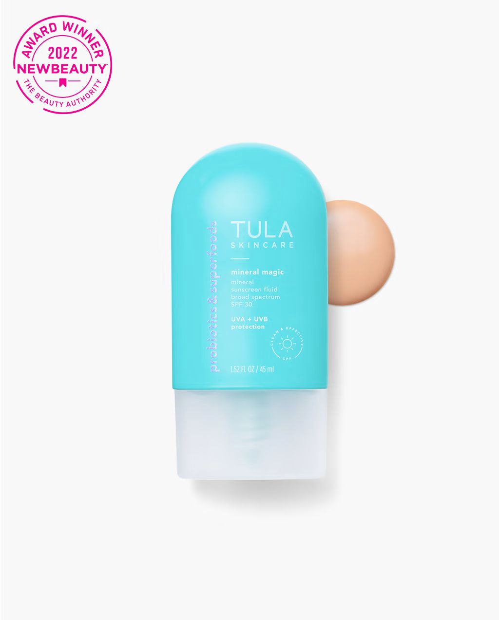 mineral sunscreen fluid broad spectrum SPF 30 | Tula Skincare