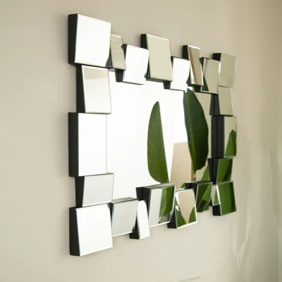 Geometric Square-Spliced Art Decorative Wall Mirror | Wayfair North America
