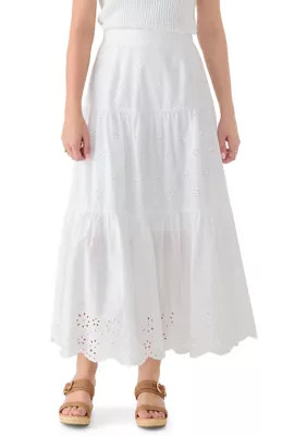 Women's Maxi Eyelet Skirt | Belk
