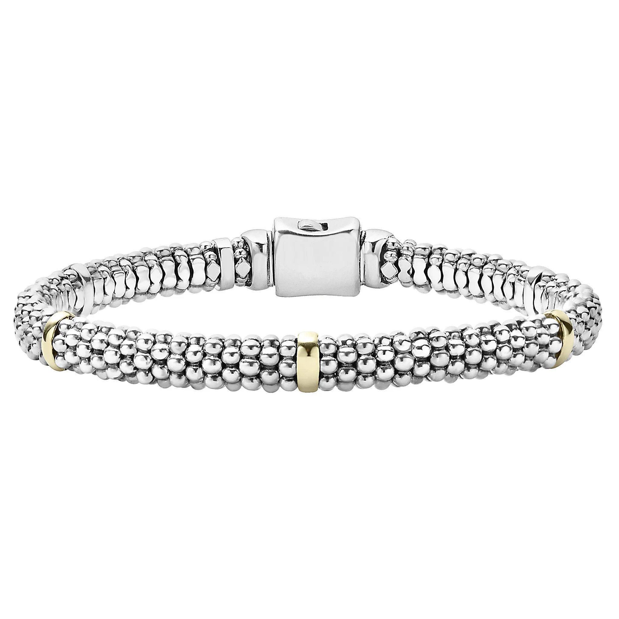 Signature Caviar Beaded Bracelet with Gold | Little Switzerland