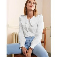 Statement Collar Shirt White Women Boden, White | Boden (UK & IE)