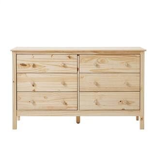 StyleWell 6-Drawer Unfinished Natural Pine Chest of Drawers 32 in. x 54 in. x 18 in. 29259 - The ... | The Home Depot