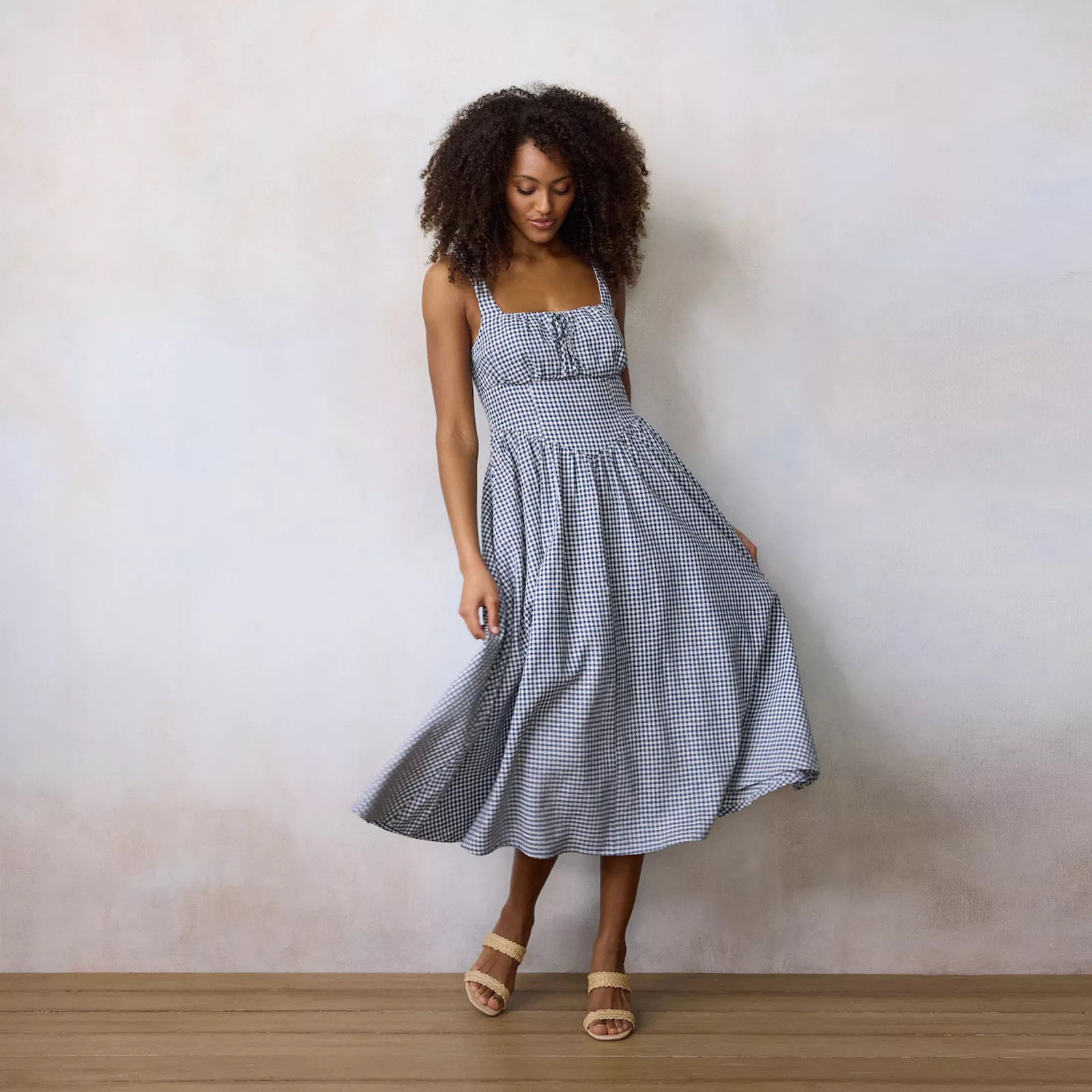 Women's LC Lauren Conrad V-Yoke Sleeveless Corset Midi Dress | Kohl's