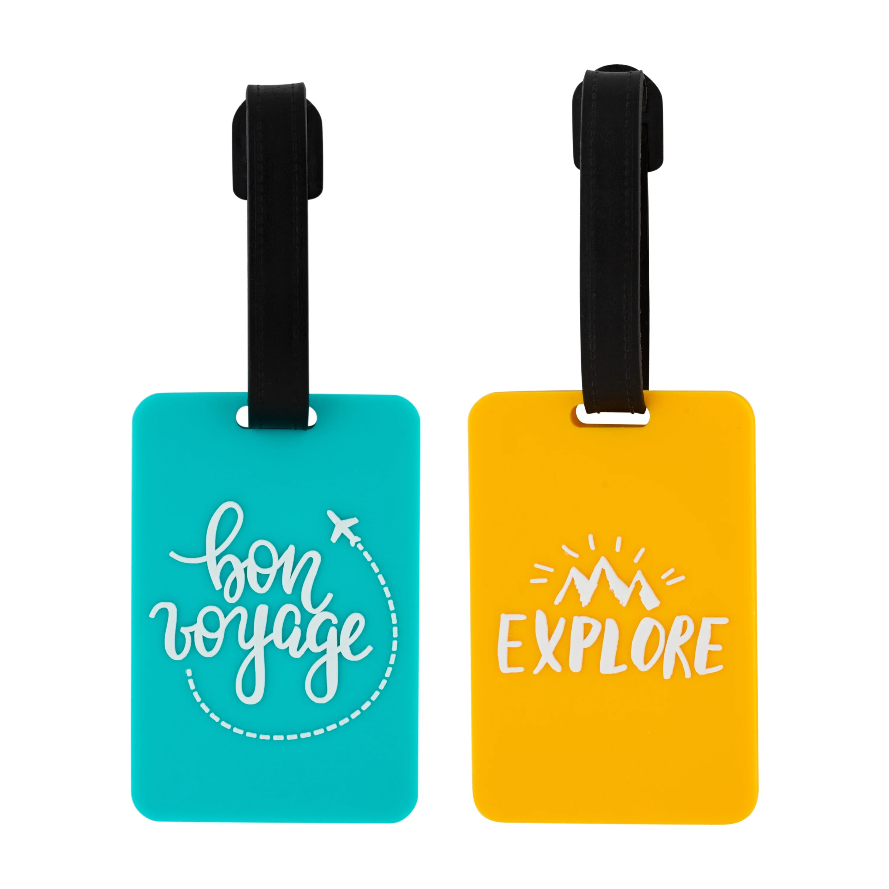 Protégé Luggage Tags 2 Pack - Mini "Bon Voyage / Explore" | Walmart (US)