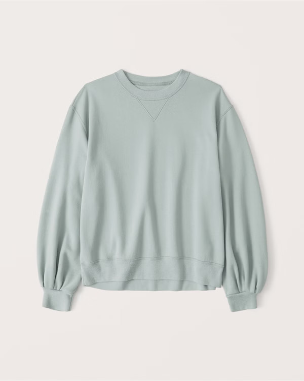 Women's Boyfriend Crew Sweatshirt | Women's New Arrivals | Abercrombie.com | Abercrombie & Fitch (US)