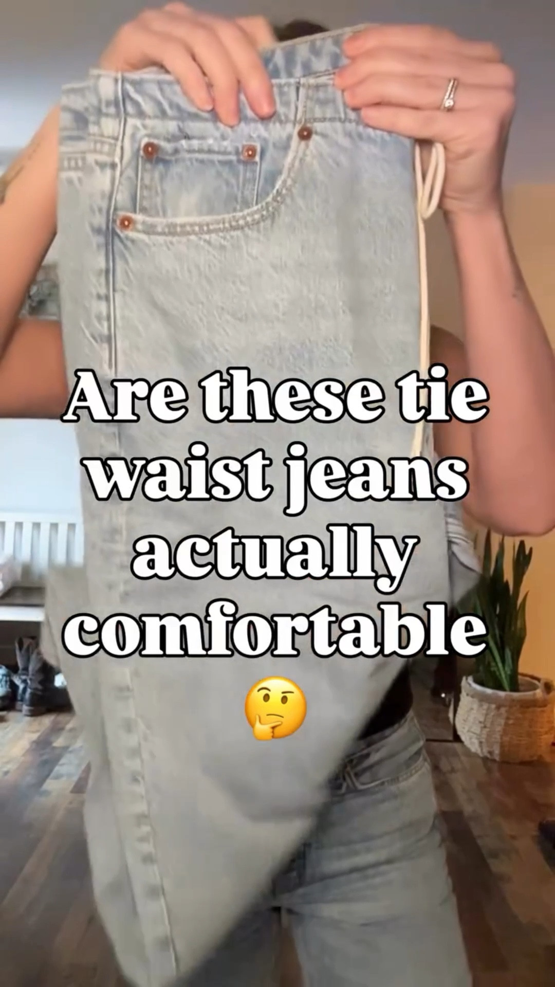 It’s a win for me! I did the 27” regular and small for the top 

The tank top I have has a built in bra! They’re going fast, so grab yours if you want one. I got a few of them because they’re nice for layering and then I can wear them solo in the warmer months. 

These jeans are so very comfortable! I love how I can tighten them with the drawstring or leave it loose for a very comfy fit. 

Jeans | millennial mom jeans | outfits for everyday wear

#LTKOver40 #LTKTall #LTKootd