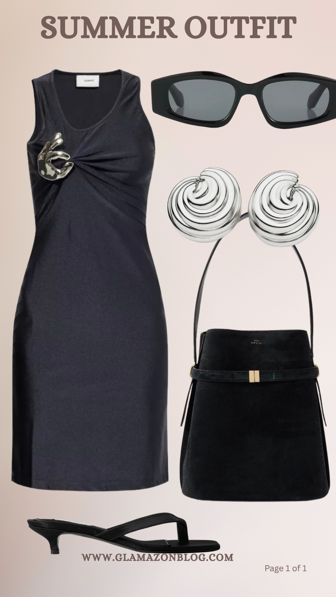 Black outfit, statement earrings, Missoma earrings, suede bag, Coperni dress, black sunglasses, alaia sunglasses 

#LTKeurope #LTKstyletip #LTKsummer