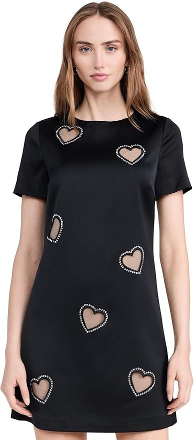 alice + olivia Women's Clyde Embellished Cap Sleeve Shift Dress | Amazon (US)