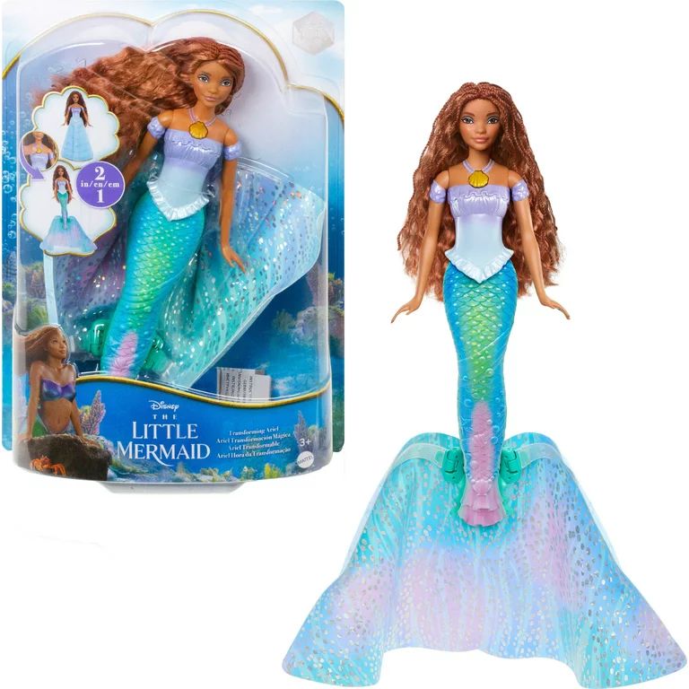 Disney The Little Mermaid Transforming Ariel Fashion Doll, Switch from Human to Mermaid | Walmart (US)