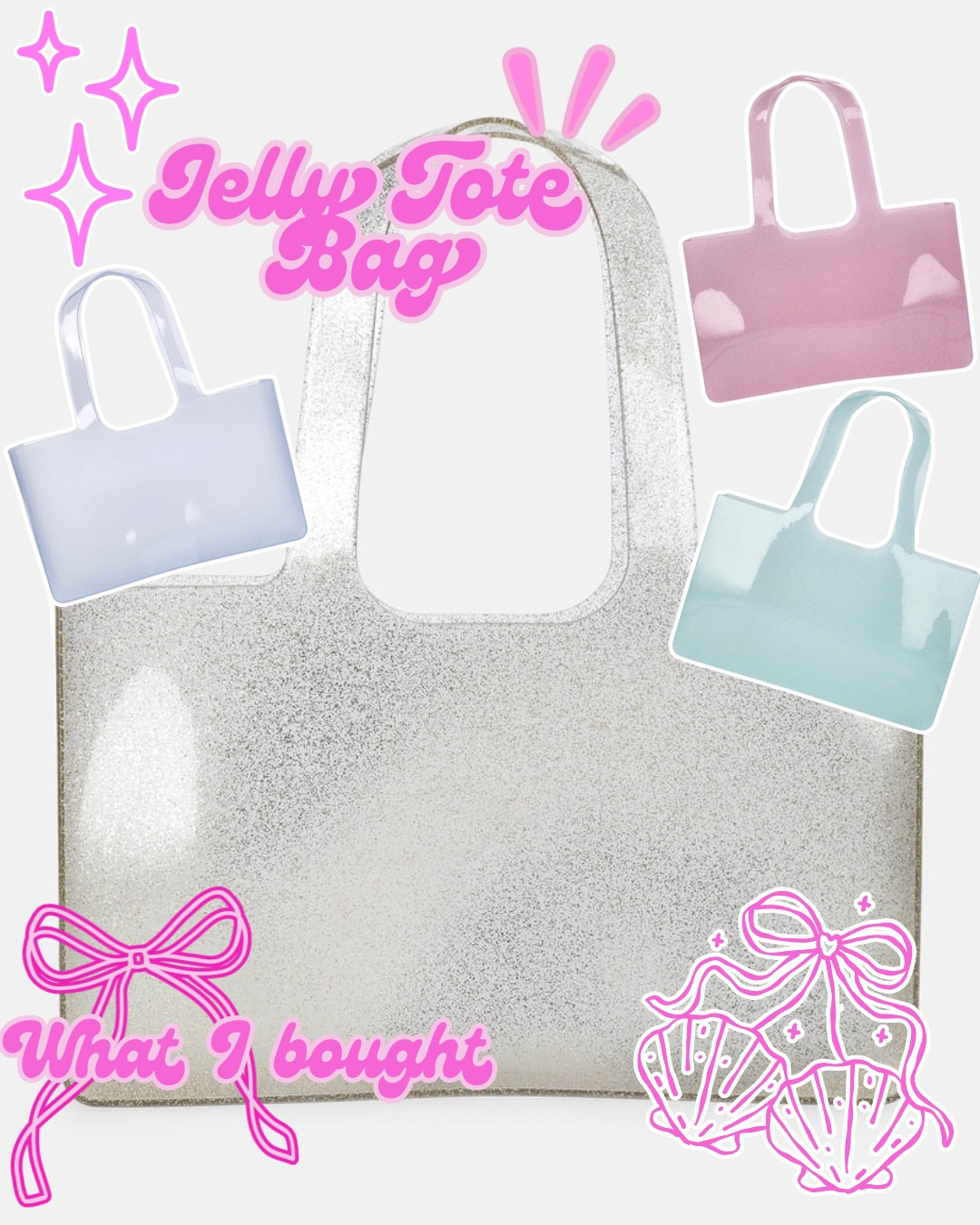 New Walmart arrivals! Walmart Jelly Sparkly Tote Bag! 🪩💕✨