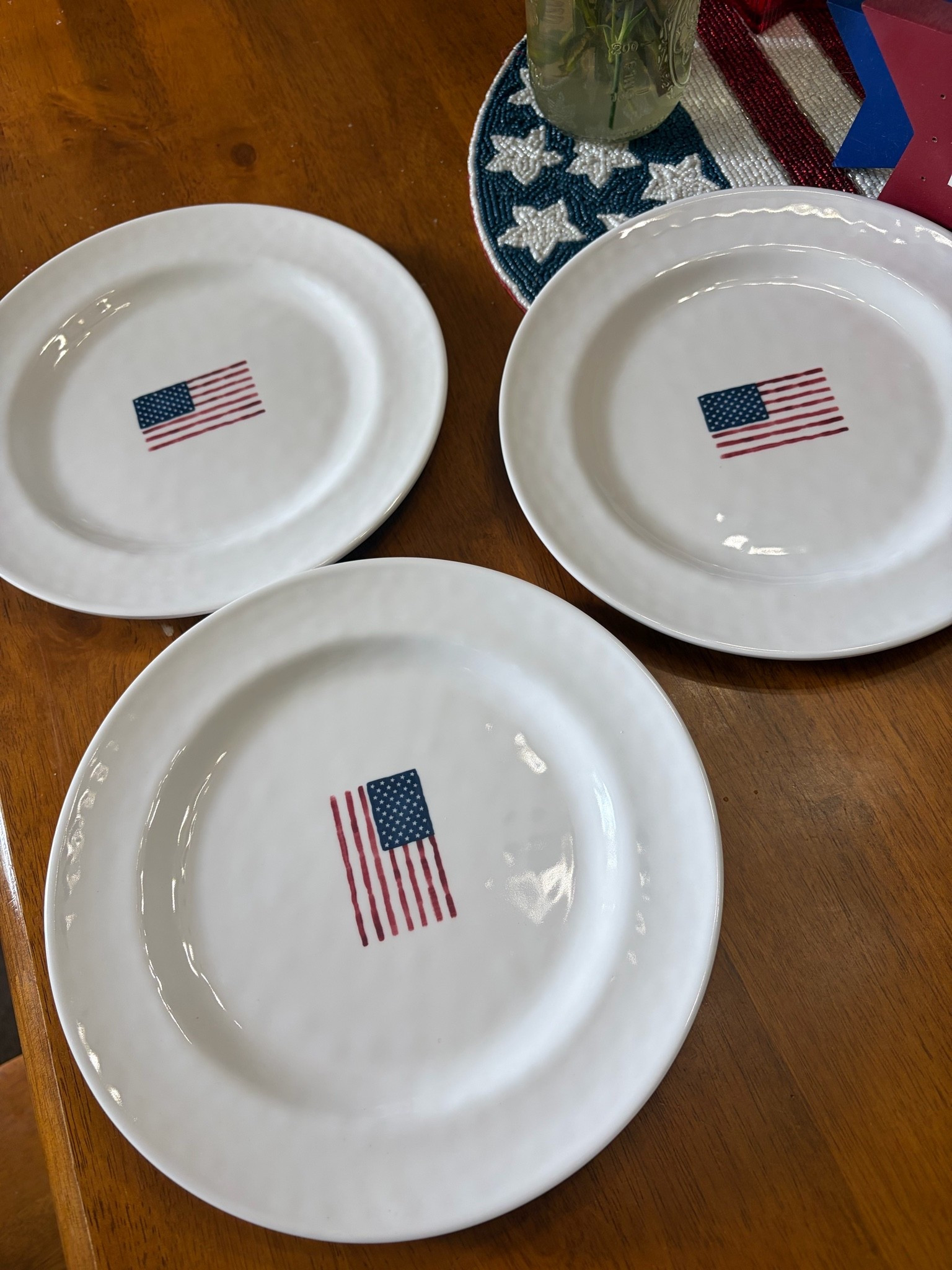 Fourth of July - melamine salad plates, I have these and I love them! They are perfect for summer dinners on the patio or for apps when hosting.


#july4th #fourthofjuly #hosting #party #summerparty #potterybarn #americana #redwhiteandblue @Pottery Barn 

#LTKSeasonal #LTKHome