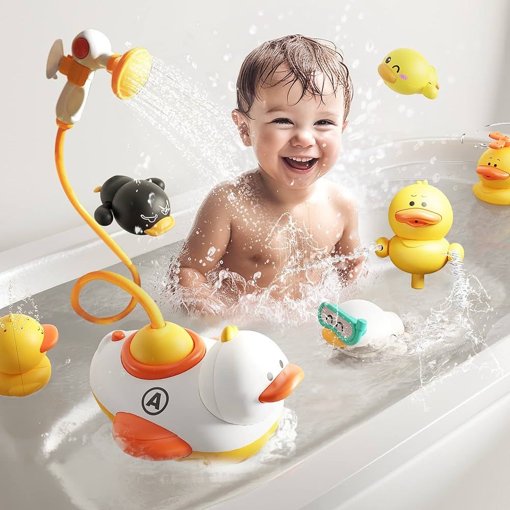 iPlay, iLearn Duck Bath Toys for Toddlers 1-3, Baby Electric Bathtub Water Spray Toy, Infant Fun ... | Amazon (US)