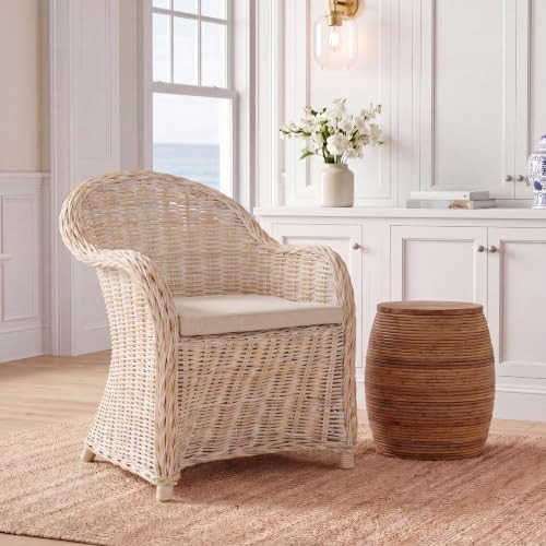 SAFAVIEH Home Collection Callista Yellow Wicker Club Chair | Amazon (US)