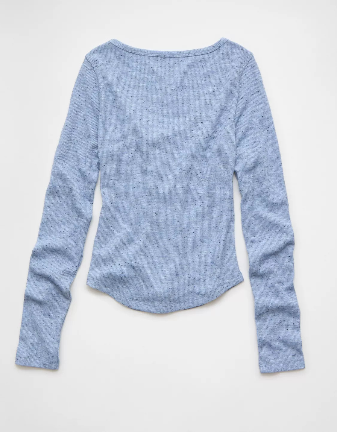 AE Waffle Long Sleeve Button-Up Tee | American Eagle Outfitters (US & CA)