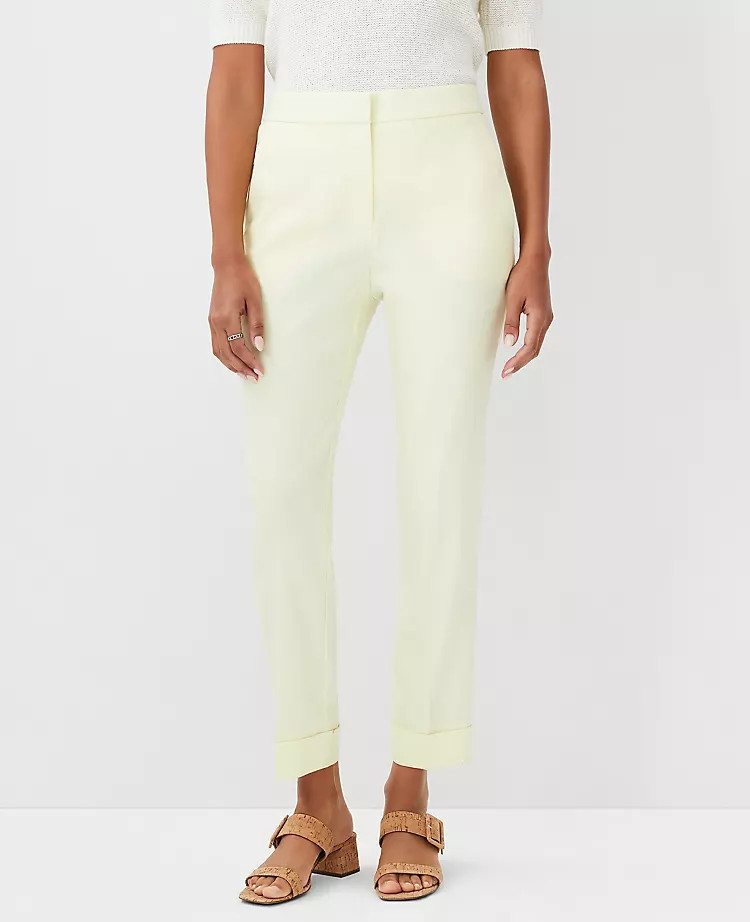 The High Waist Ankle Pant in Linen Blend | Ann Taylor | Ann Taylor (US)