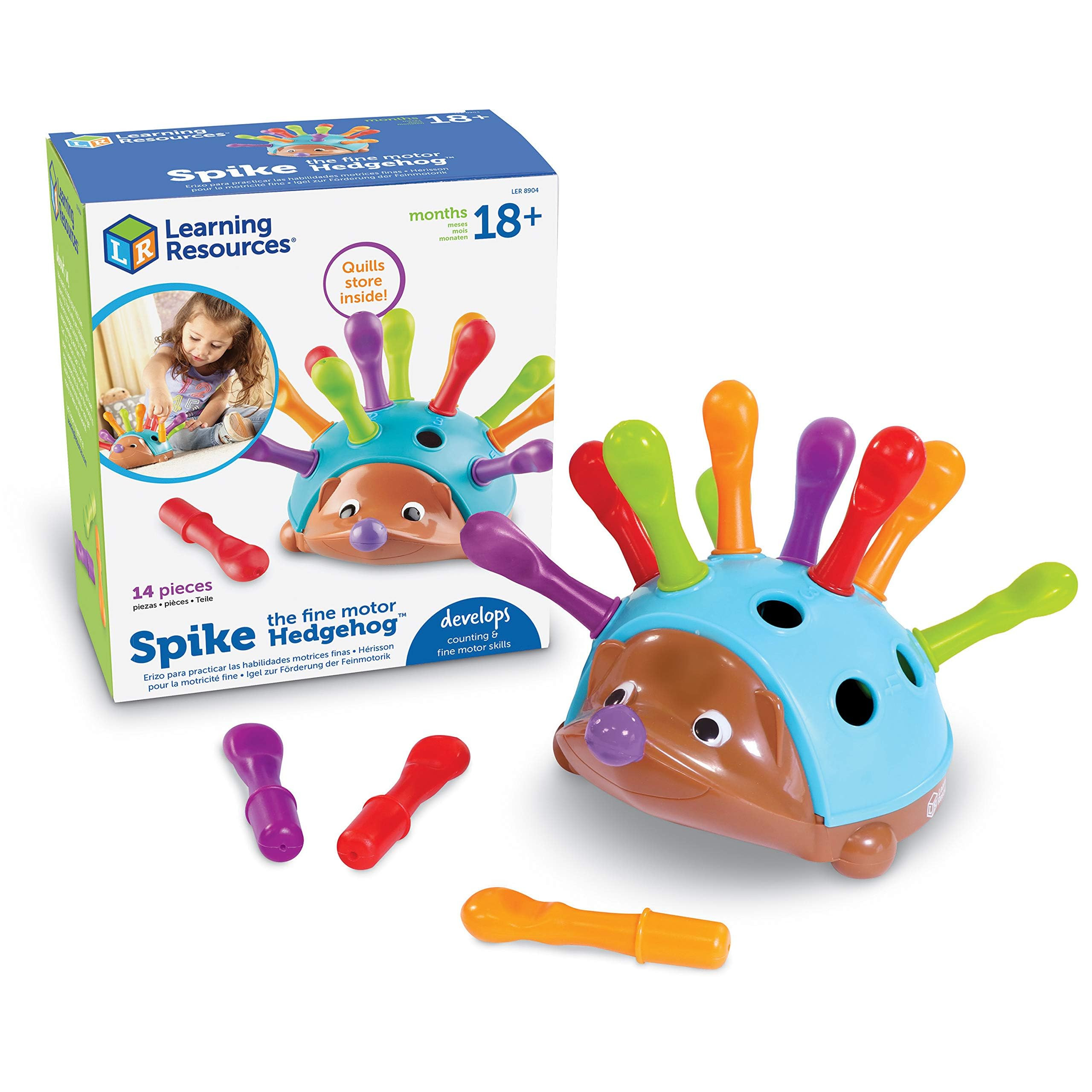 Learning Resources Spike The Fine Motor Hedgehog - Toddler Montessori Toys, Stacking Shape, Gifts For Boys And Girls, Sorting And Matching Skill Activities, Educational Games, Kindergarten | Amazon (US)