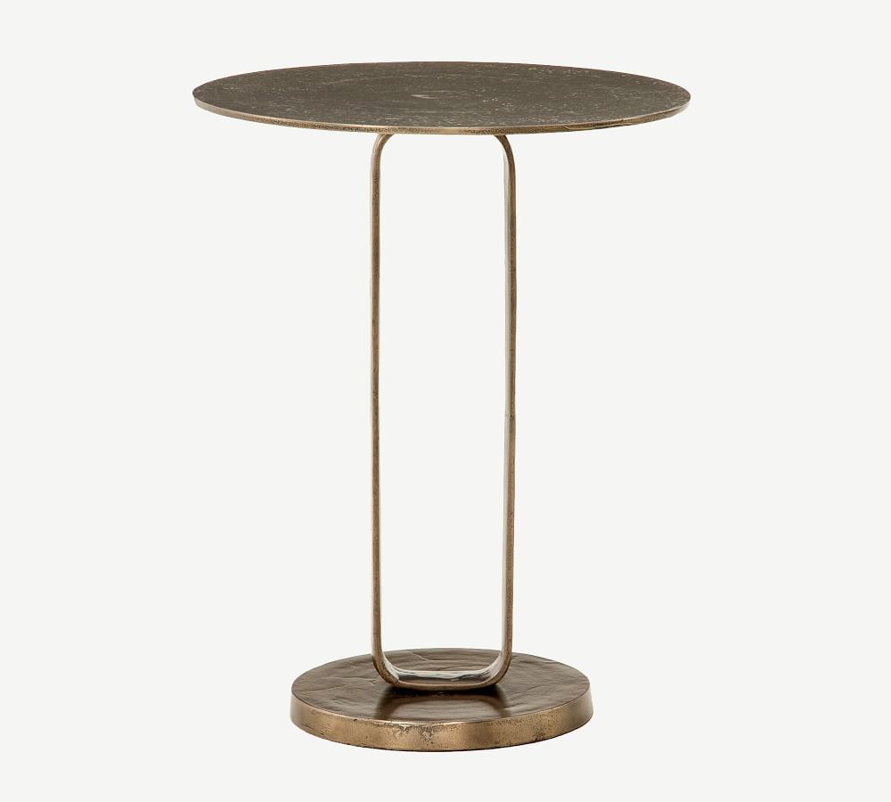 Charlesbourg 17.5&quot; Round Metal End Table | Pottery Barn (US)