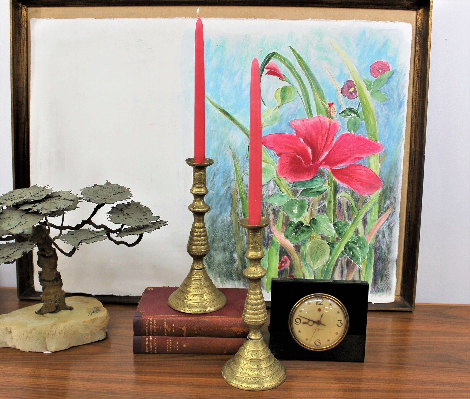 Beautiful Vintage Decorated Brass Candlesticks pair 3 | Etsy | Etsy (US)