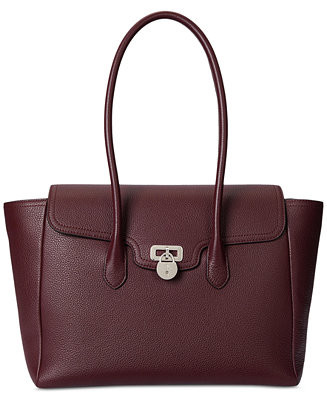 Pebbled Leather Extra-Large Tanner Satchel | Macy's