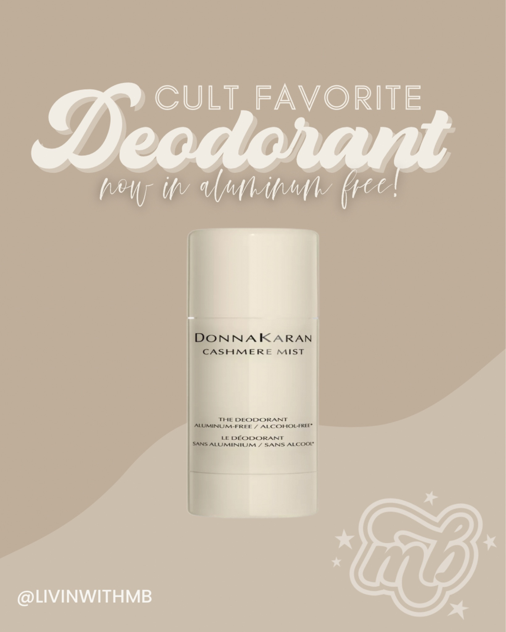 The super popular Donna Karan Cashmere Mist deodorant now available in aluminum free! The scent is also much more subtle than the original  

#LTKunder50 #LTKbeauty #LTKfit