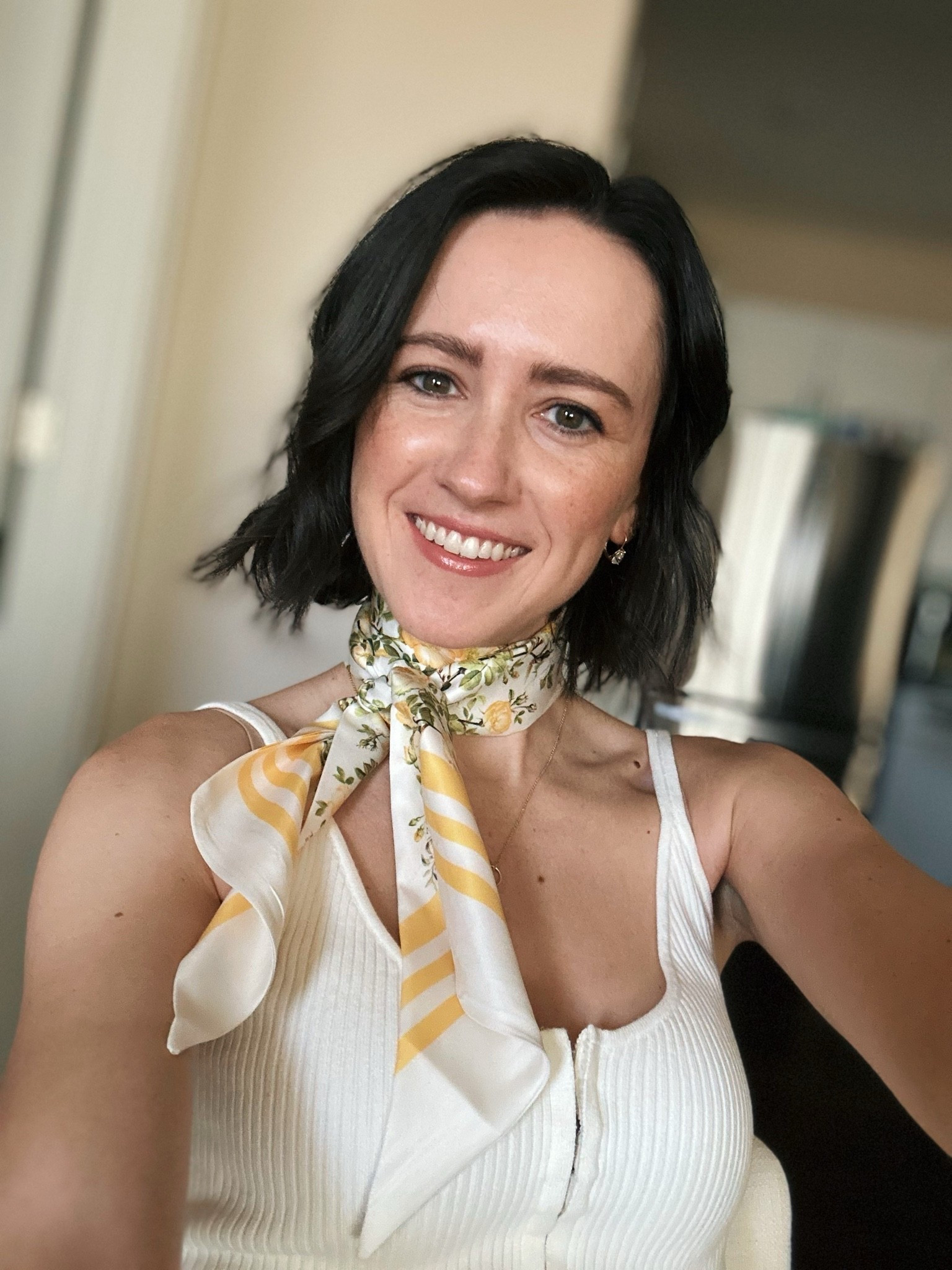 Trying out the neck scarf trend today 😍 I feel very Parisian lol what do we think?

#LTKdayinmylife #LTKgrwm #LTKootd