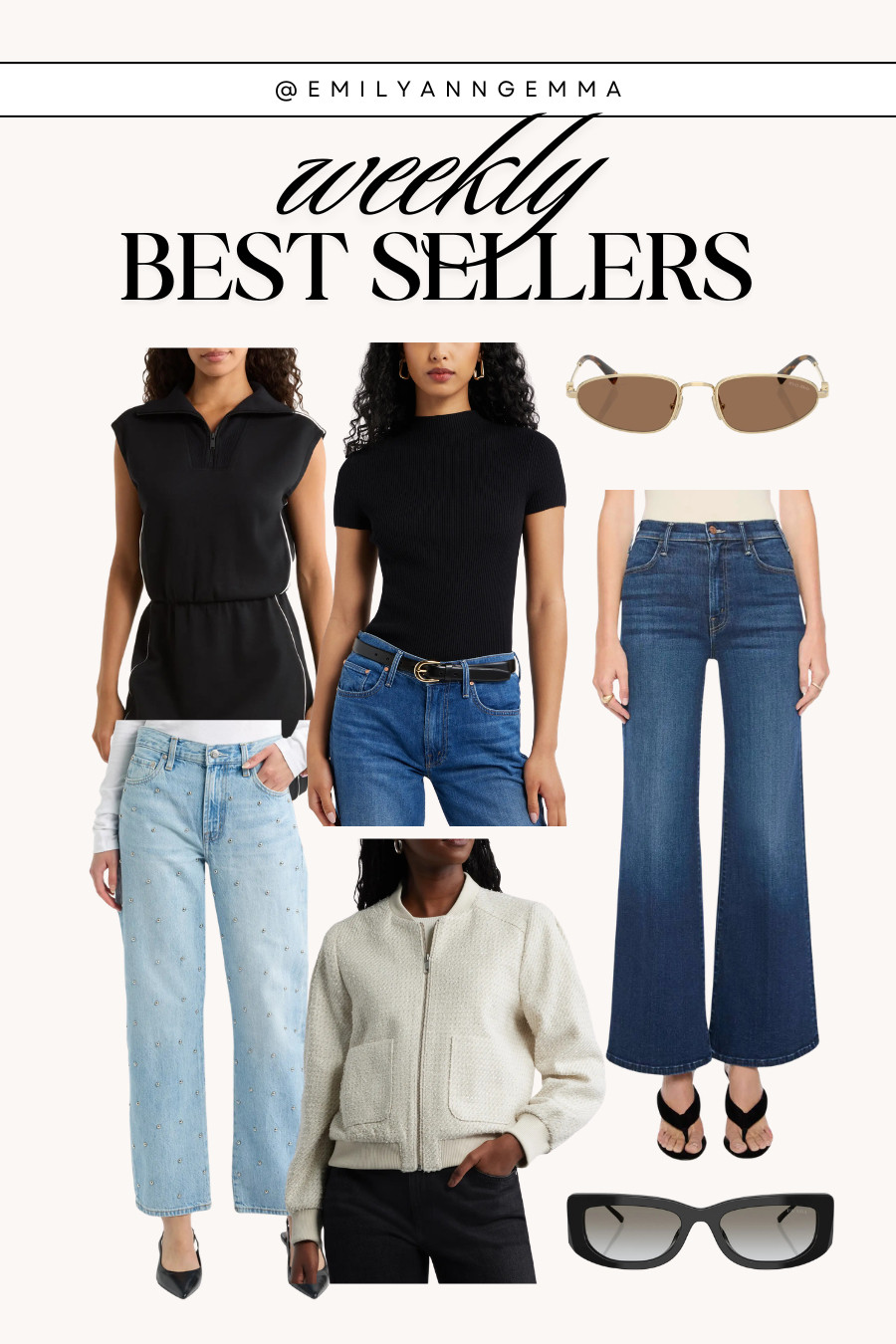 Weekly Best Sellers!

Nordstrom Anniversary Sale
Nordstrom Finds
Everyday basics
Denim finds
Sunglasses
Activewear dress
Spanx

#LTKgrwm #LTKootd #LTKSaleAlert