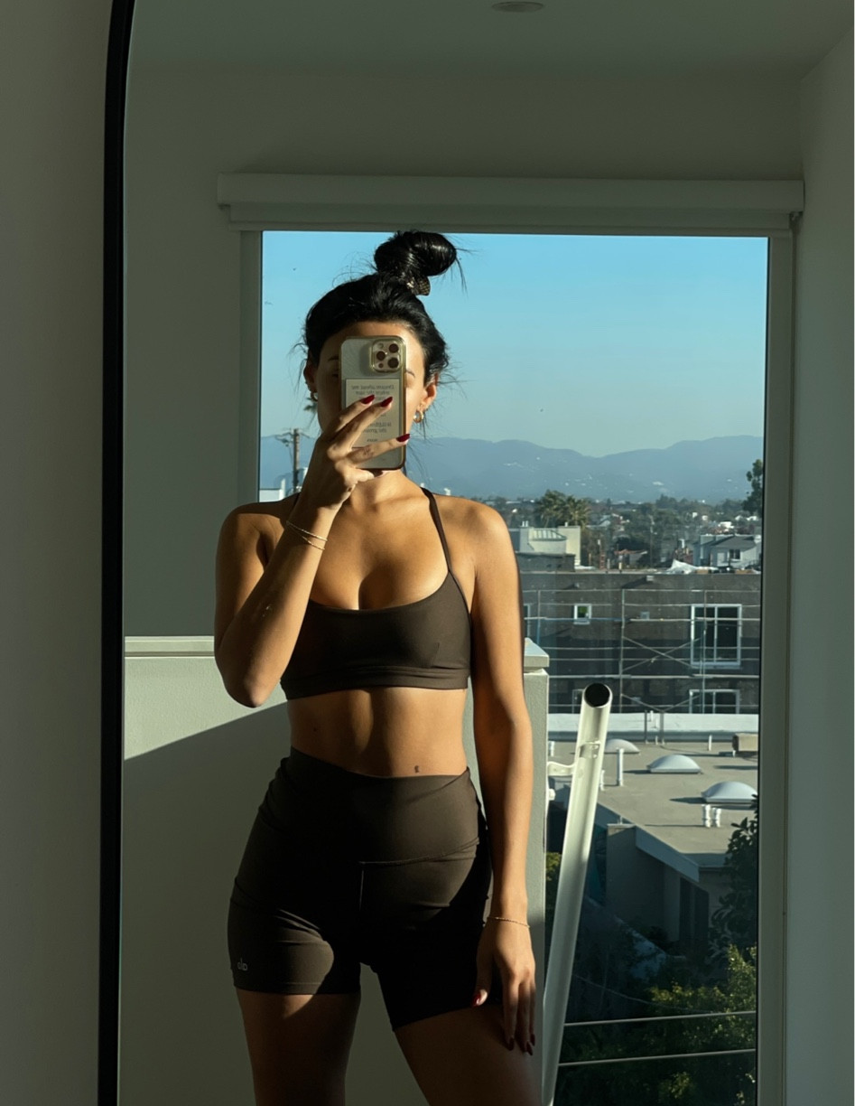 Alo yoga energy bra and shorts #alo #aloyoga #workout 

#LTKfit #LTKGiftGuide #LTKSeasonal