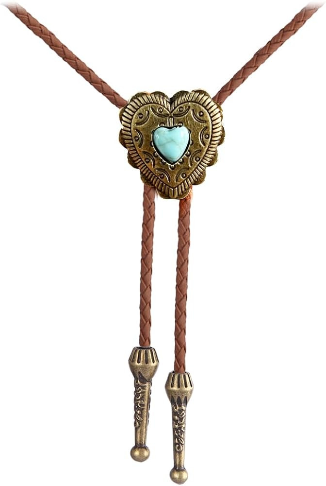 Joxevyia Bolo Tie for Men Vintage Cow Skull Leather Rope Western Cowboy Necktie Vintage Bola Tie ... | Amazon (US)