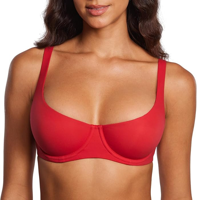 DOBREVA Women's Unlined Balconette Bra Scoop Neck | Amazon (US)