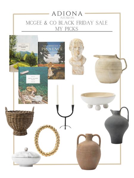 McGee & Co. Black Friday Sale picks 

Garland, olive garland, picture frames, vases, sculptures, bells candle holders, coffee table books 

#LTKCyberWeek #LTKhome #LTKSeasonal