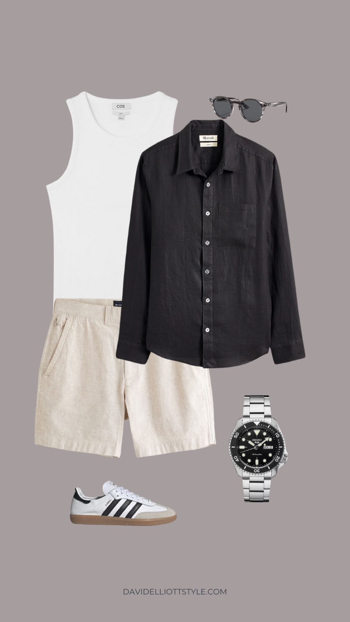 Spring black linen shirt outfit.

#LTKmens