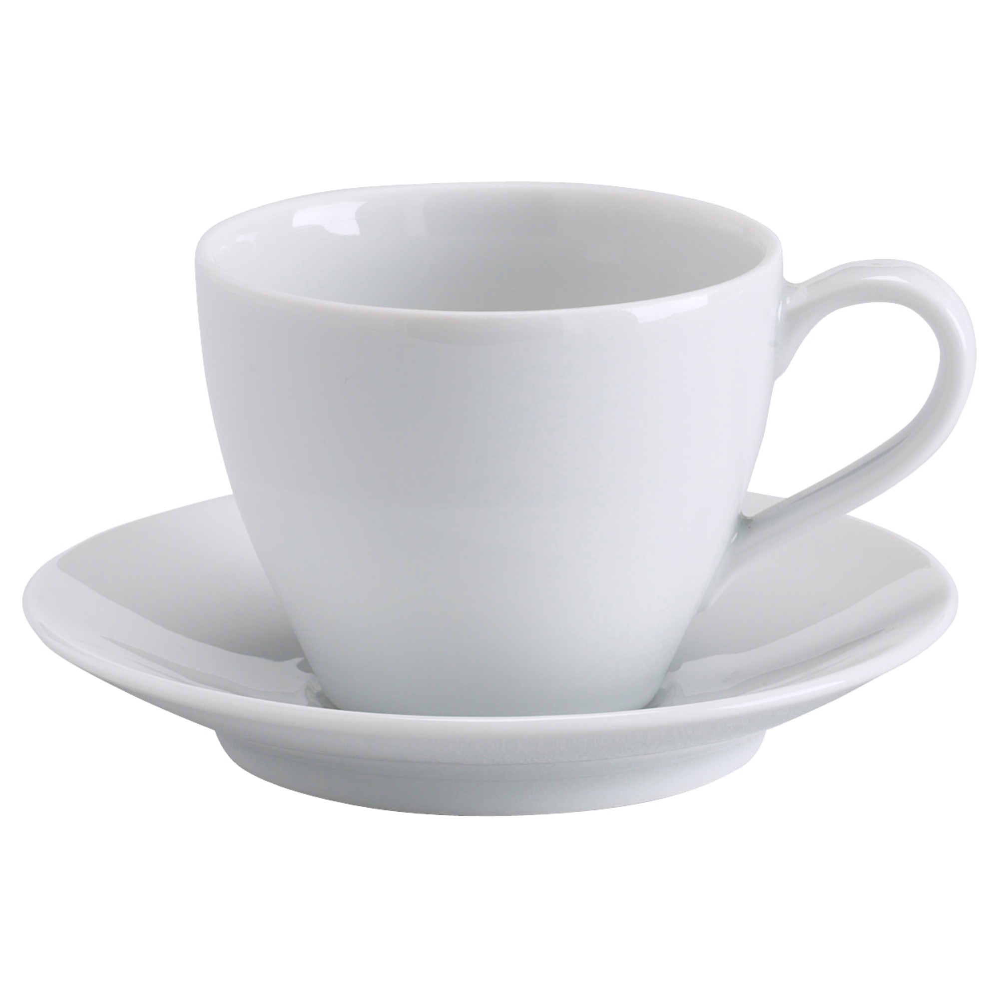 VÄRDERA Coffee cup and saucer, white, 7 oz | IKEA US