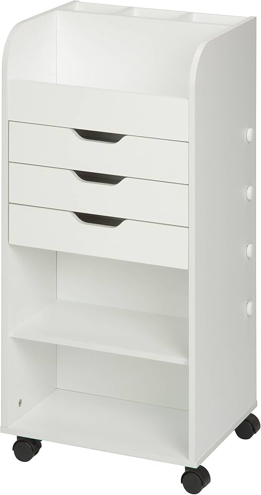 Honey Can Do 3-Drawer Craft Storage Cart CRT-06345 White 15.91" x 33.62" | Amazon (US)