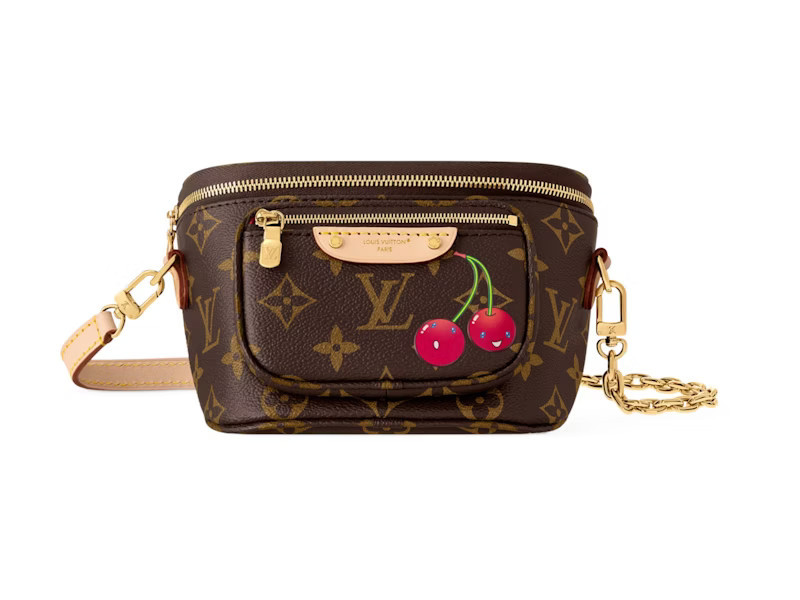 Women's Louis Vuitton x Takashi Murakami Cherry Mini Bumbag in Brown Monogram | StockX